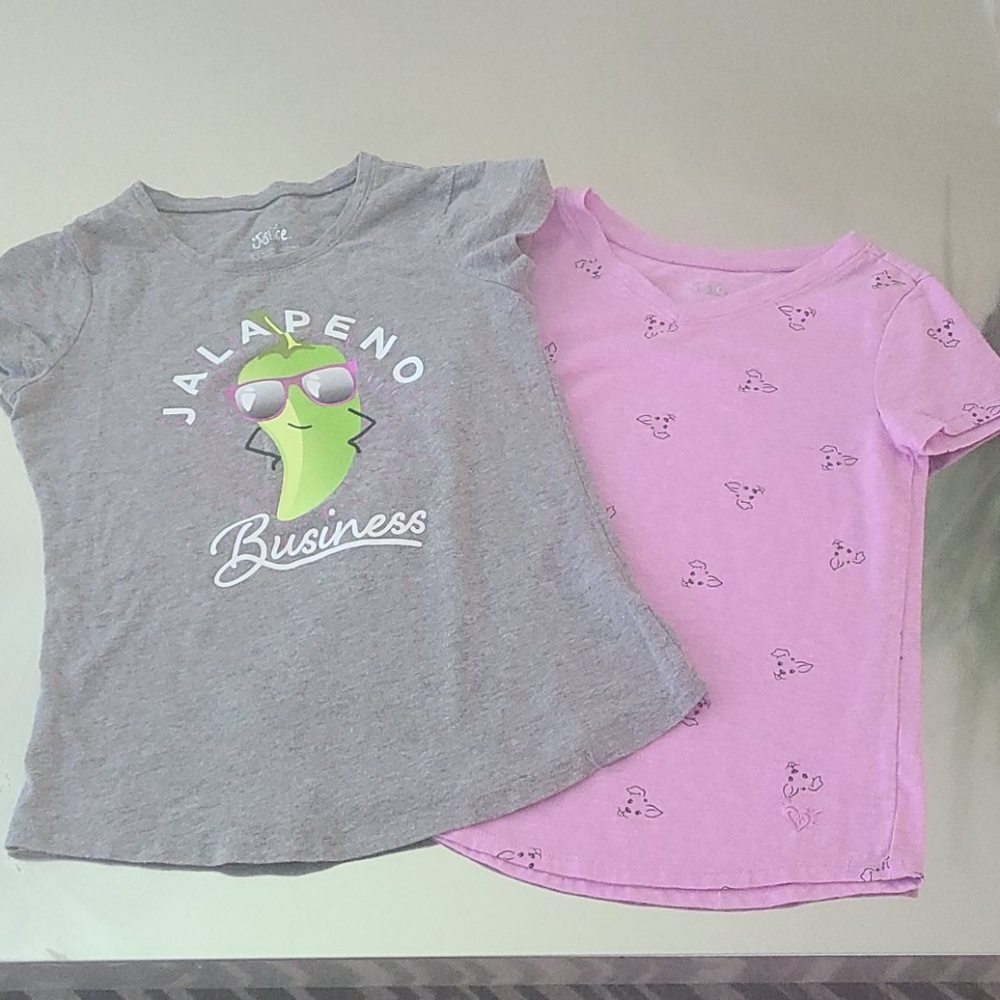 Lot of Justice shirts girls 8